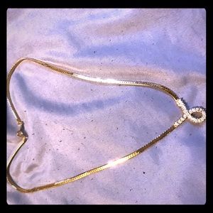 Goldtone With Crystal Accents Necklace